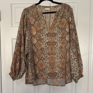 Snake Print Blouse